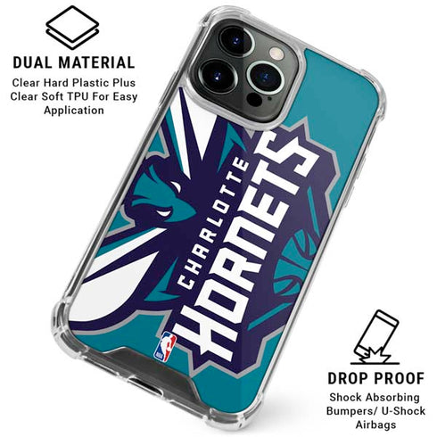 NBA Charlotte Hornets Large Logo iPhone 16 Pro Clear Case